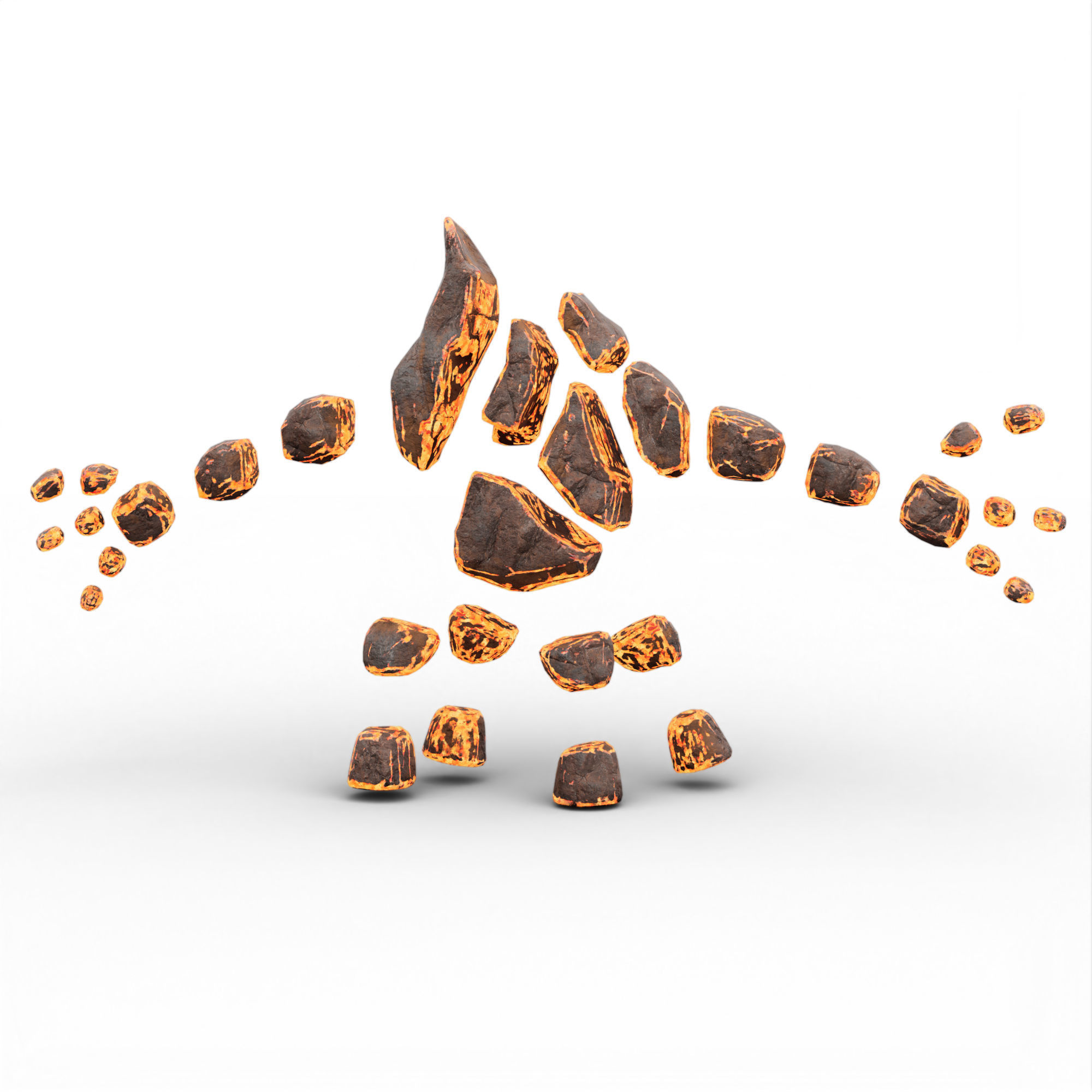 Lava Stone Four Legs Golem 3D model_16