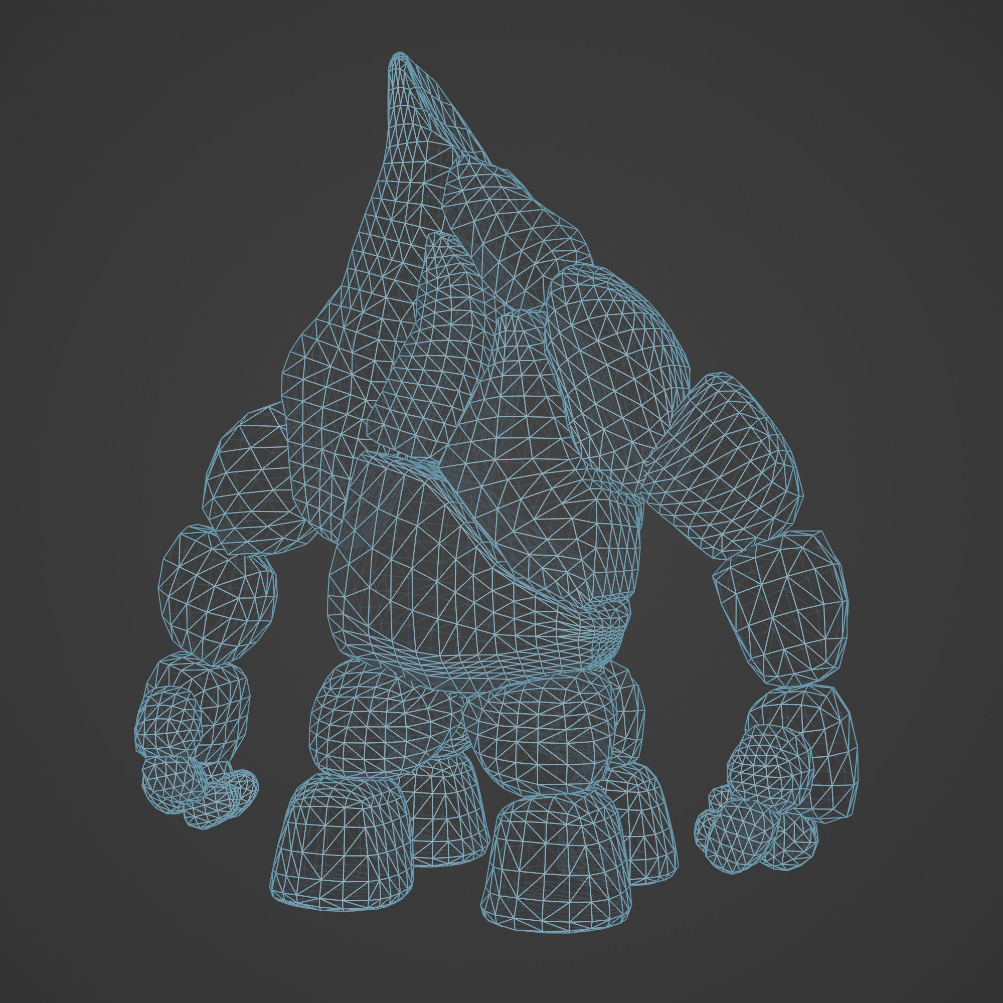 Lava Stone Four Legs Golem 3D model_3
