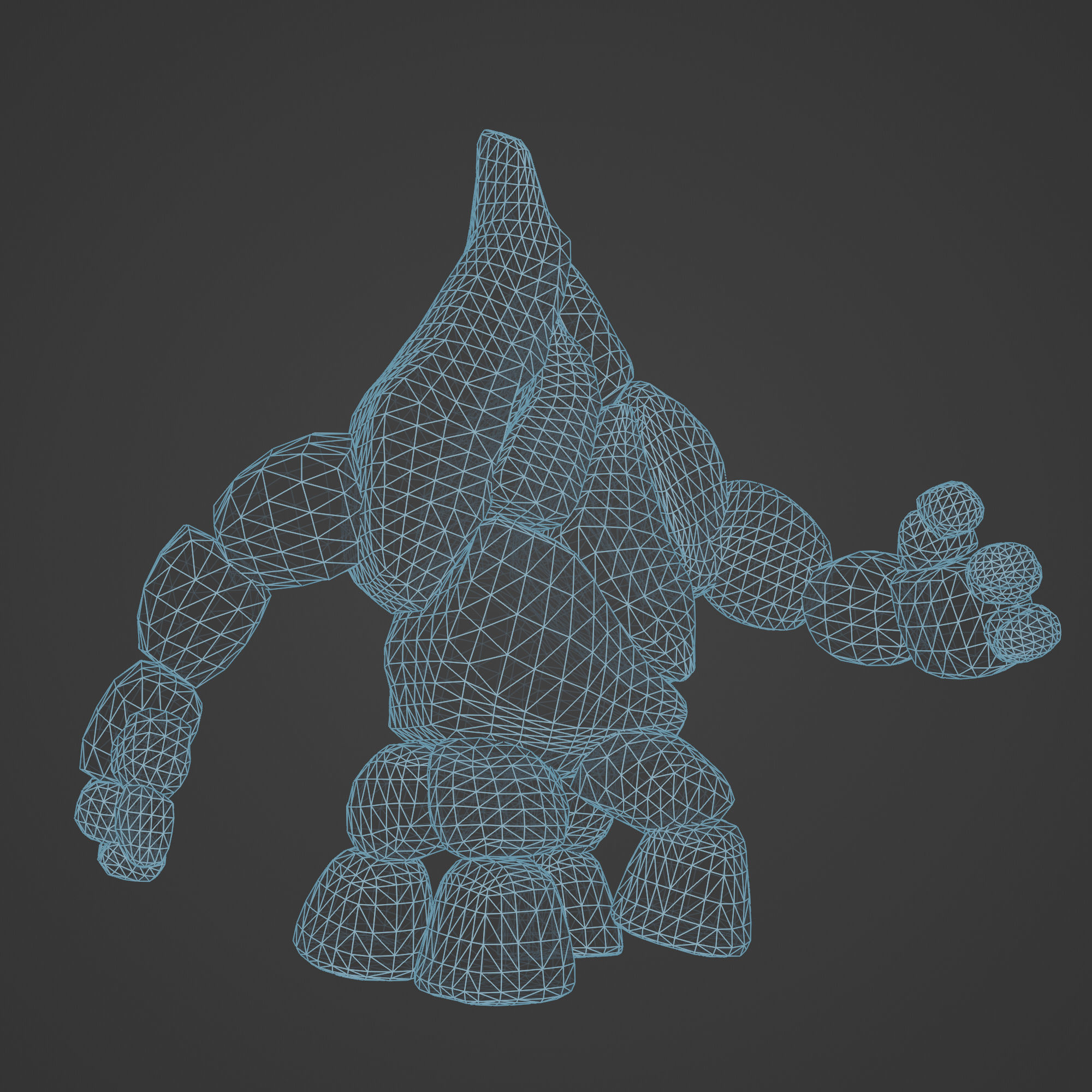 Lava Stone Four Legs Golem 3D model_11