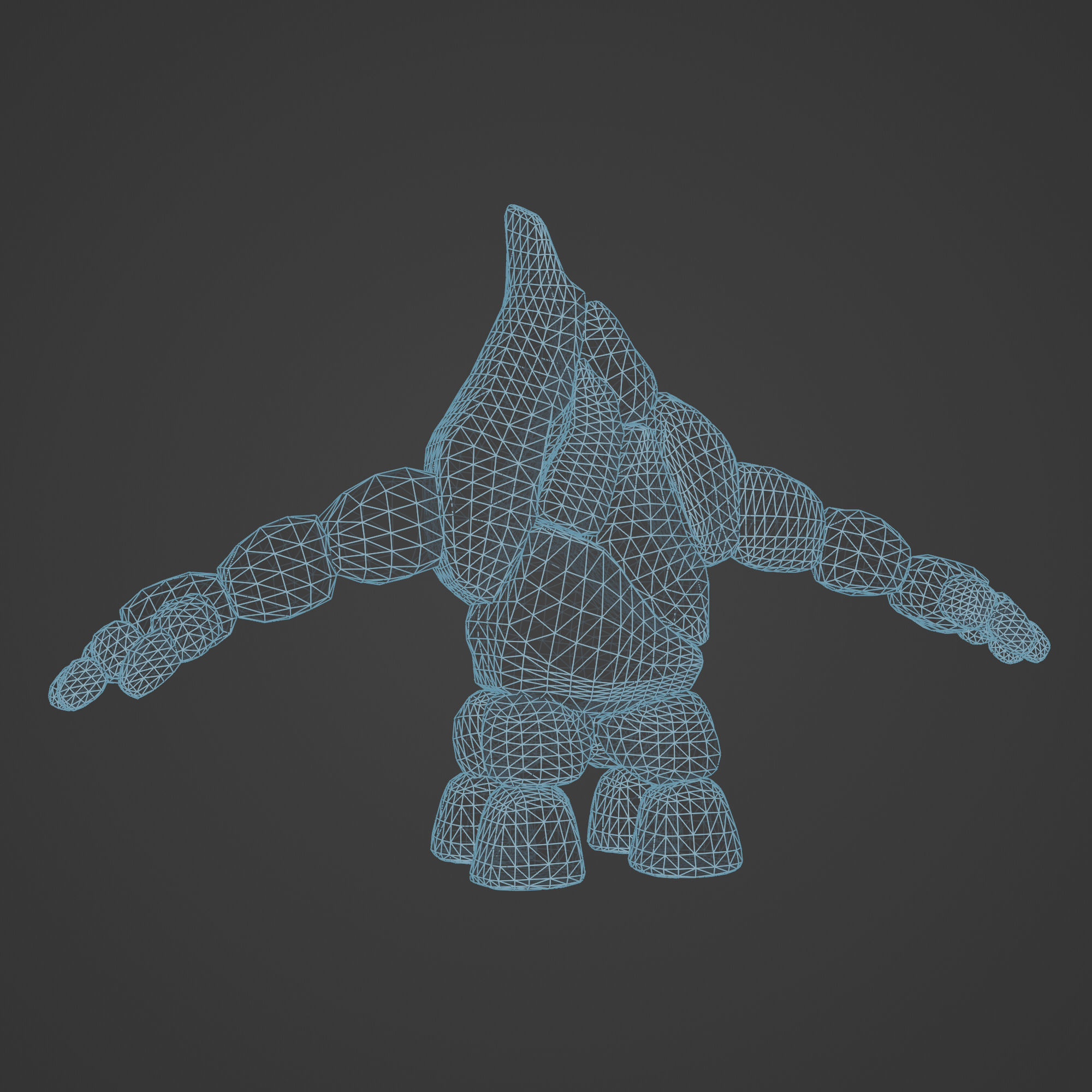 Lava Stone Four Legs Golem 3D model_7