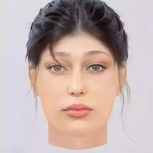 Alycia Debnam-Carey Head - No Hair - Low poly head for game 