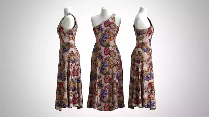 Woman Dress 2 Cream Grape