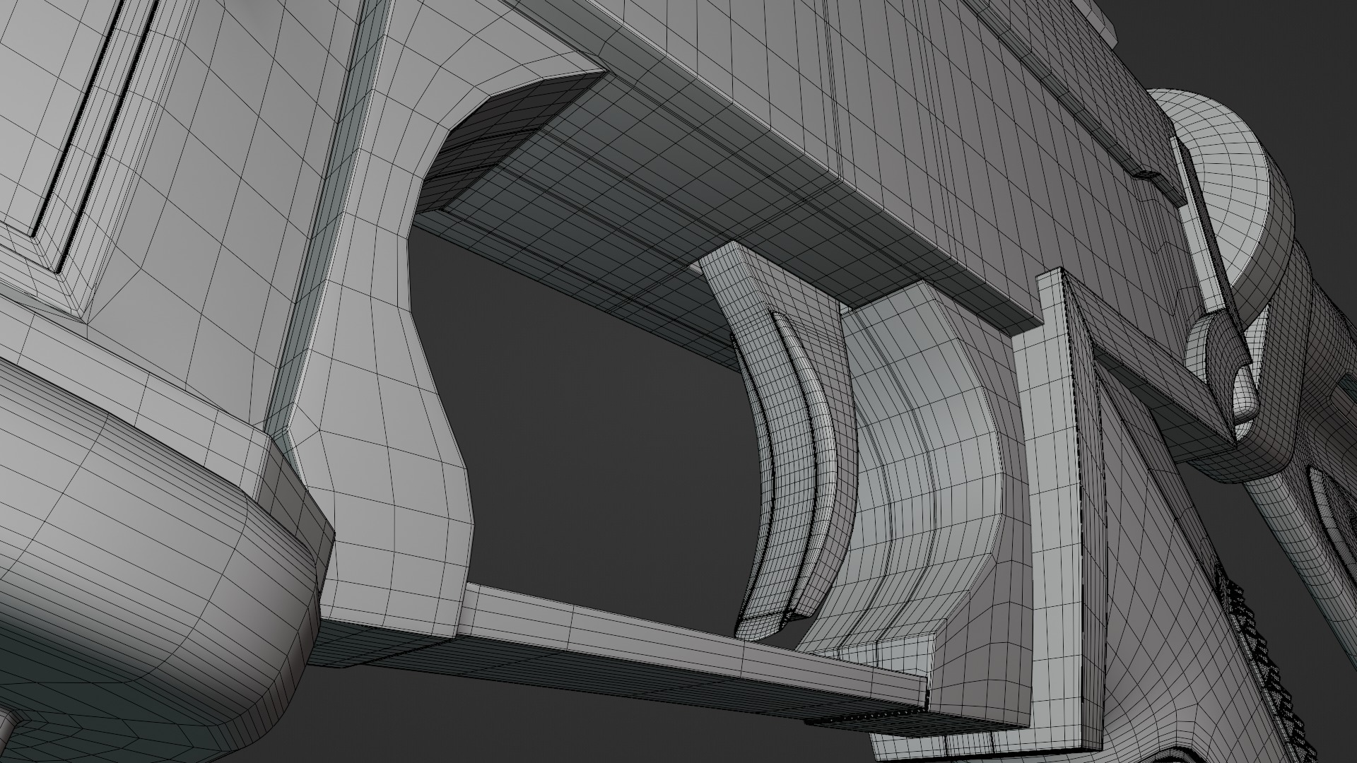 Space age Colt AR 15 machine gun assault rifle 3D model_18