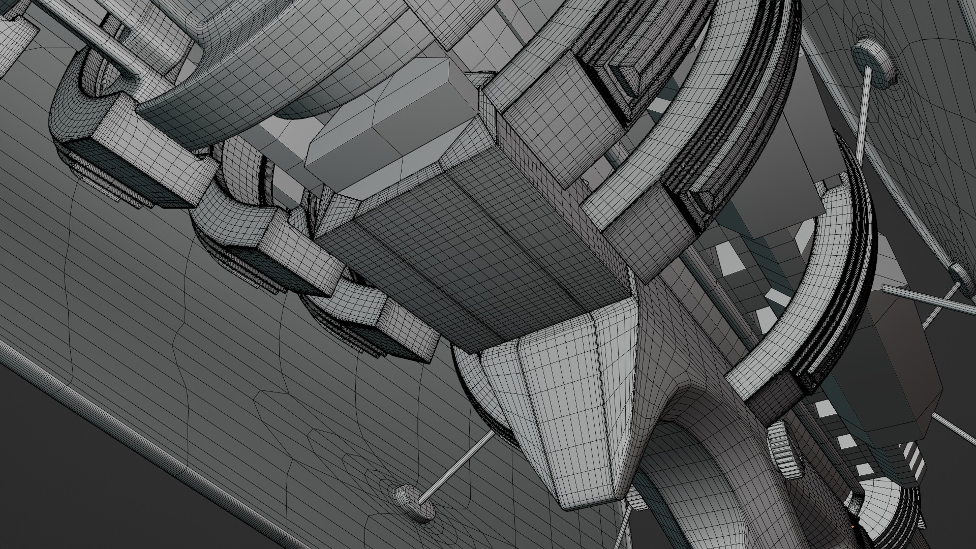 Space age Colt AR 15 machine gun assault rifle 3D model_20