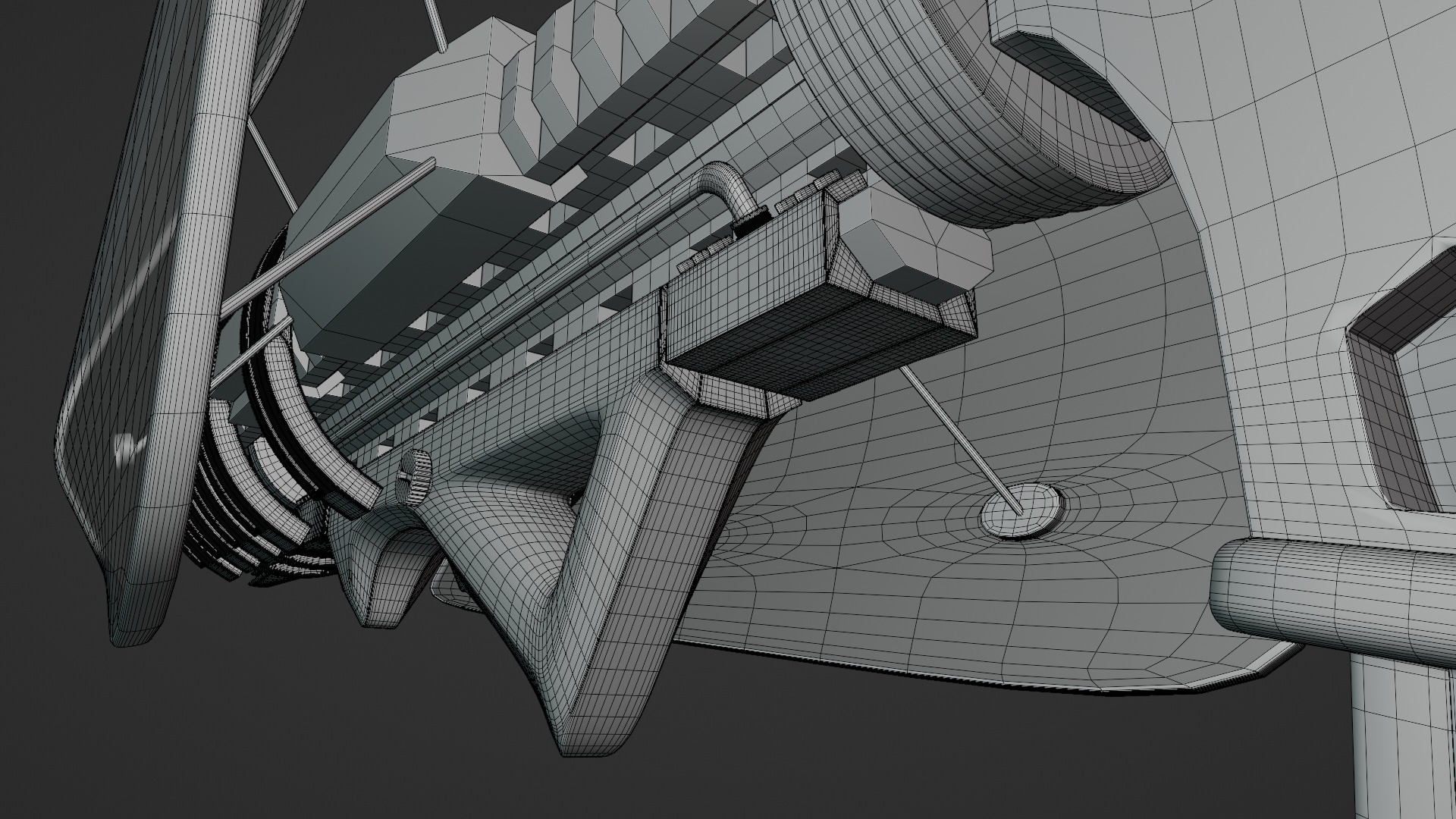 Space age Colt AR 15 machine gun assault rifle 3D model_19
