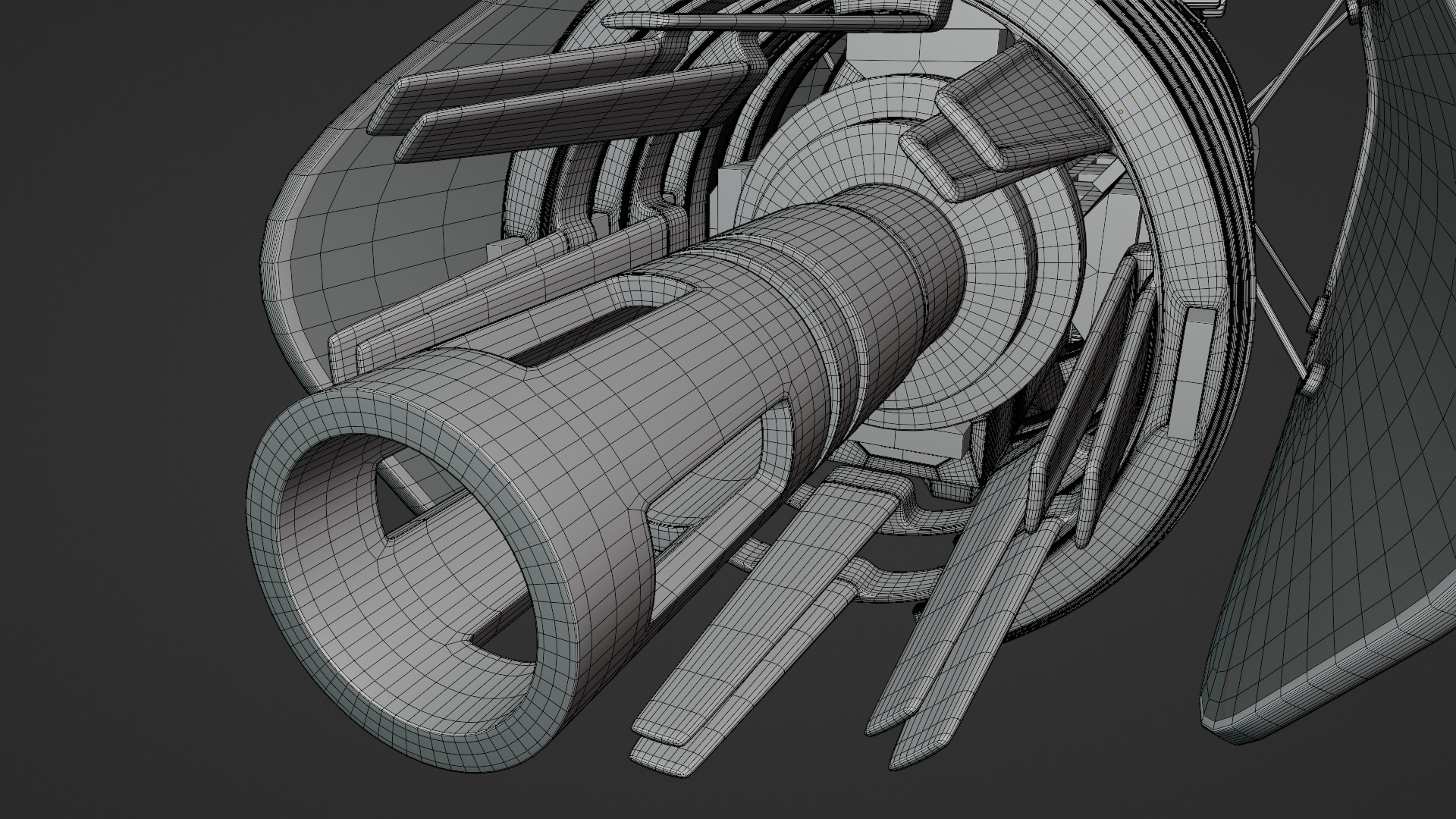 Space age Colt AR 15 machine gun assault rifle 3D model_21