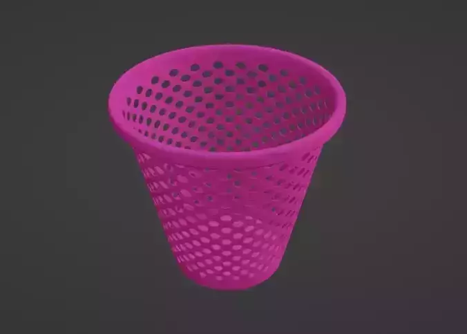 Plastic Trash Bin 07 3D model