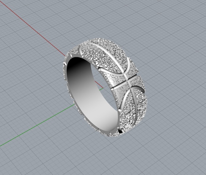 Basketball Finger Ring  3D print model_3