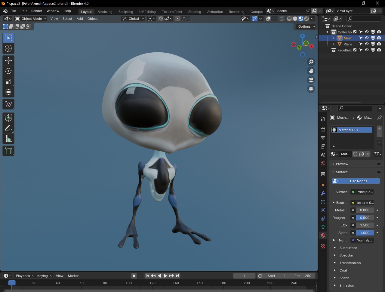 spaceu Low-poly 3D model_1