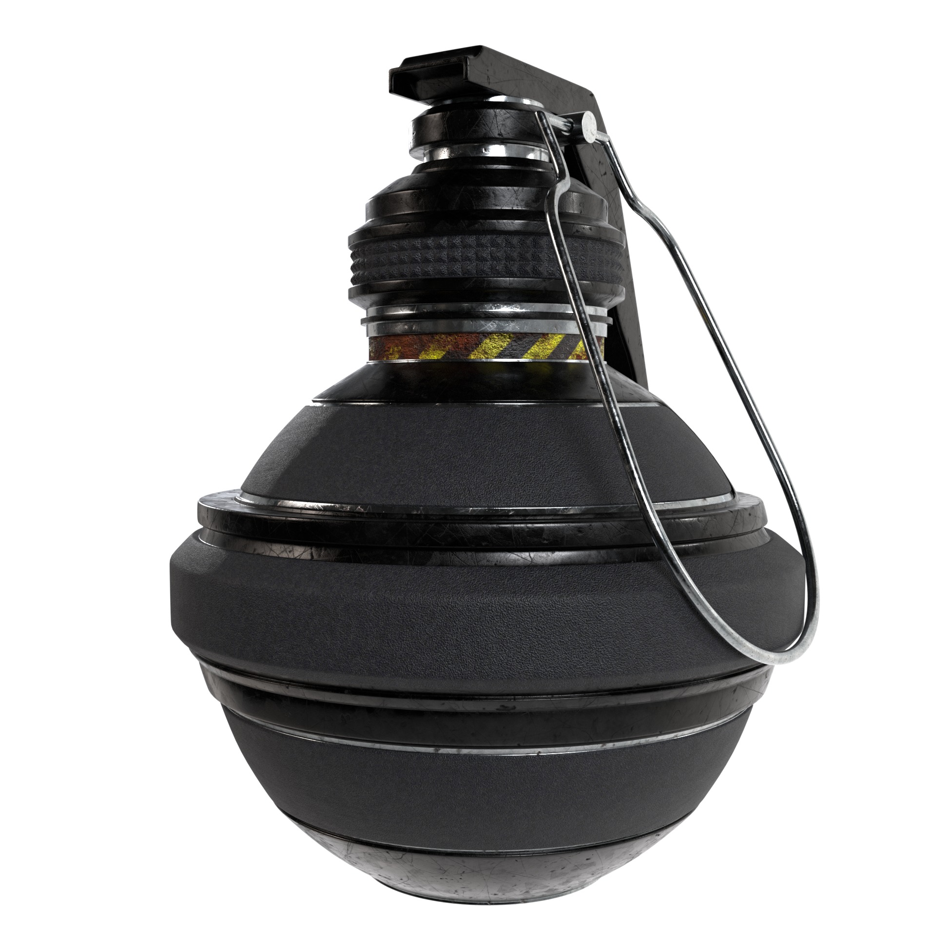 Futuristic Space-Age Grenade 3D model_1