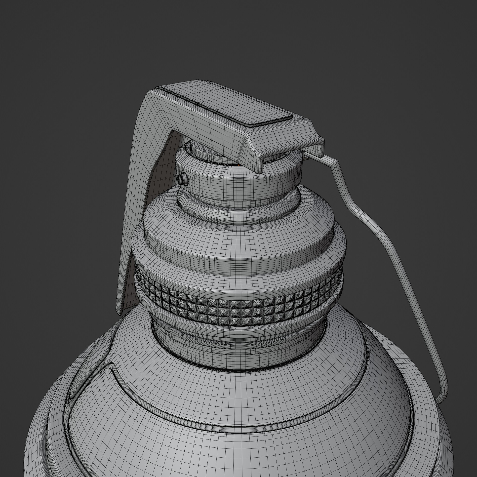 Futuristic Space-Age Grenade 3D model_8