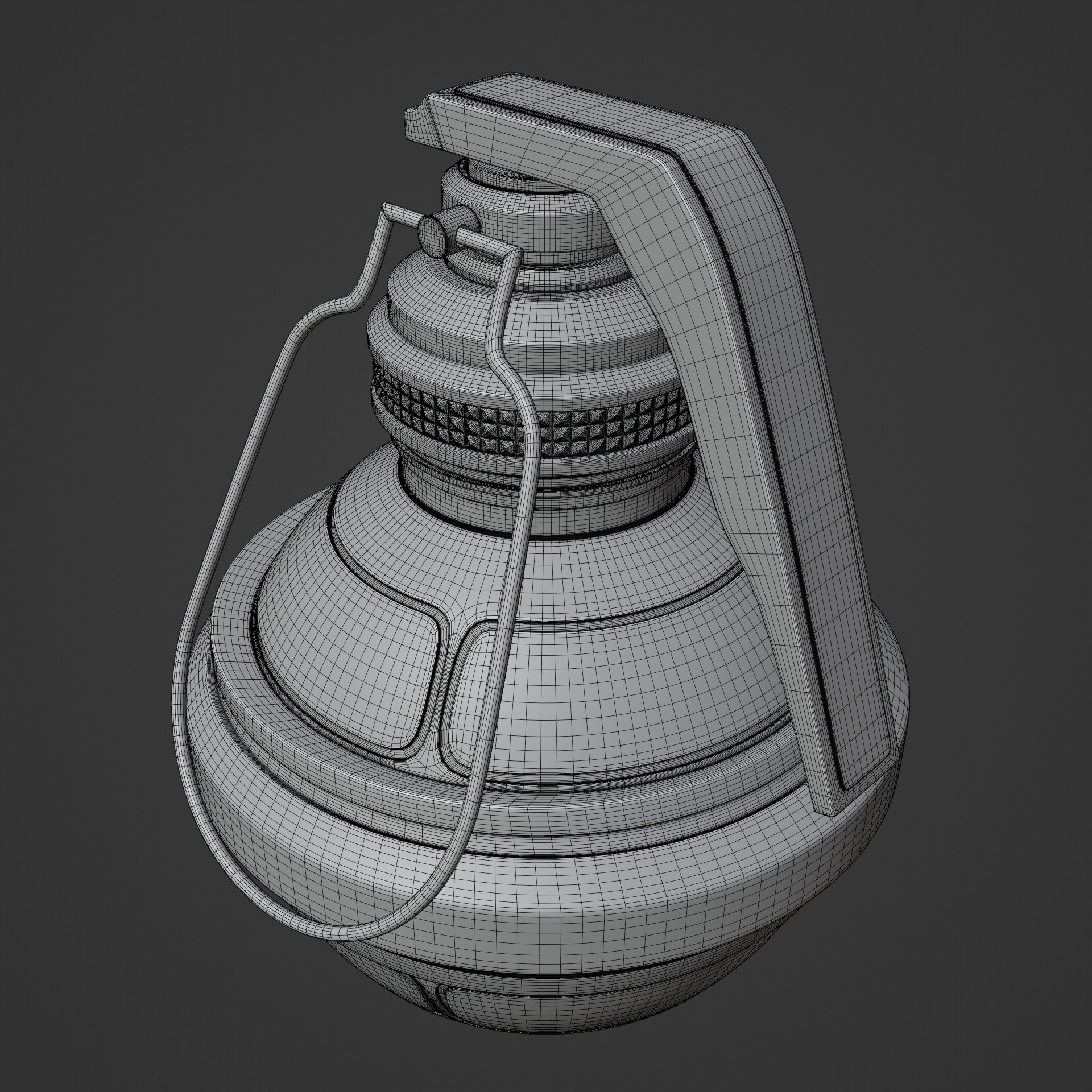 Futuristic Space-Age Grenade 3D model_7