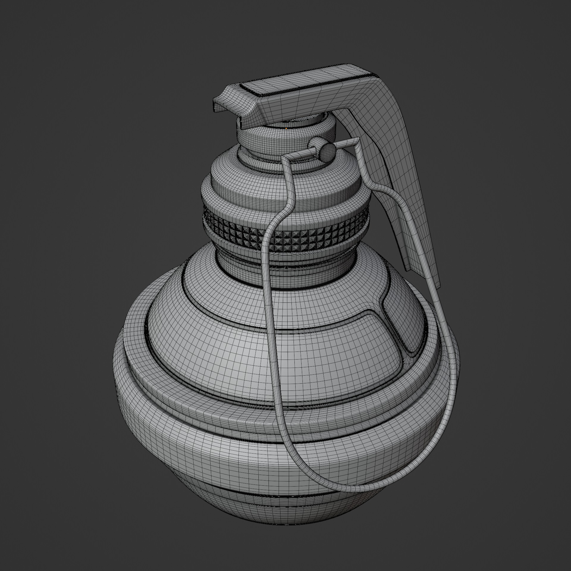 Futuristic Space-Age Grenade 3D model_6