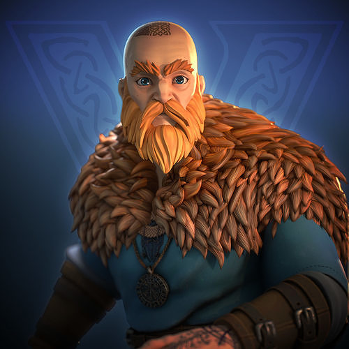 Viking Low-poly 3D model