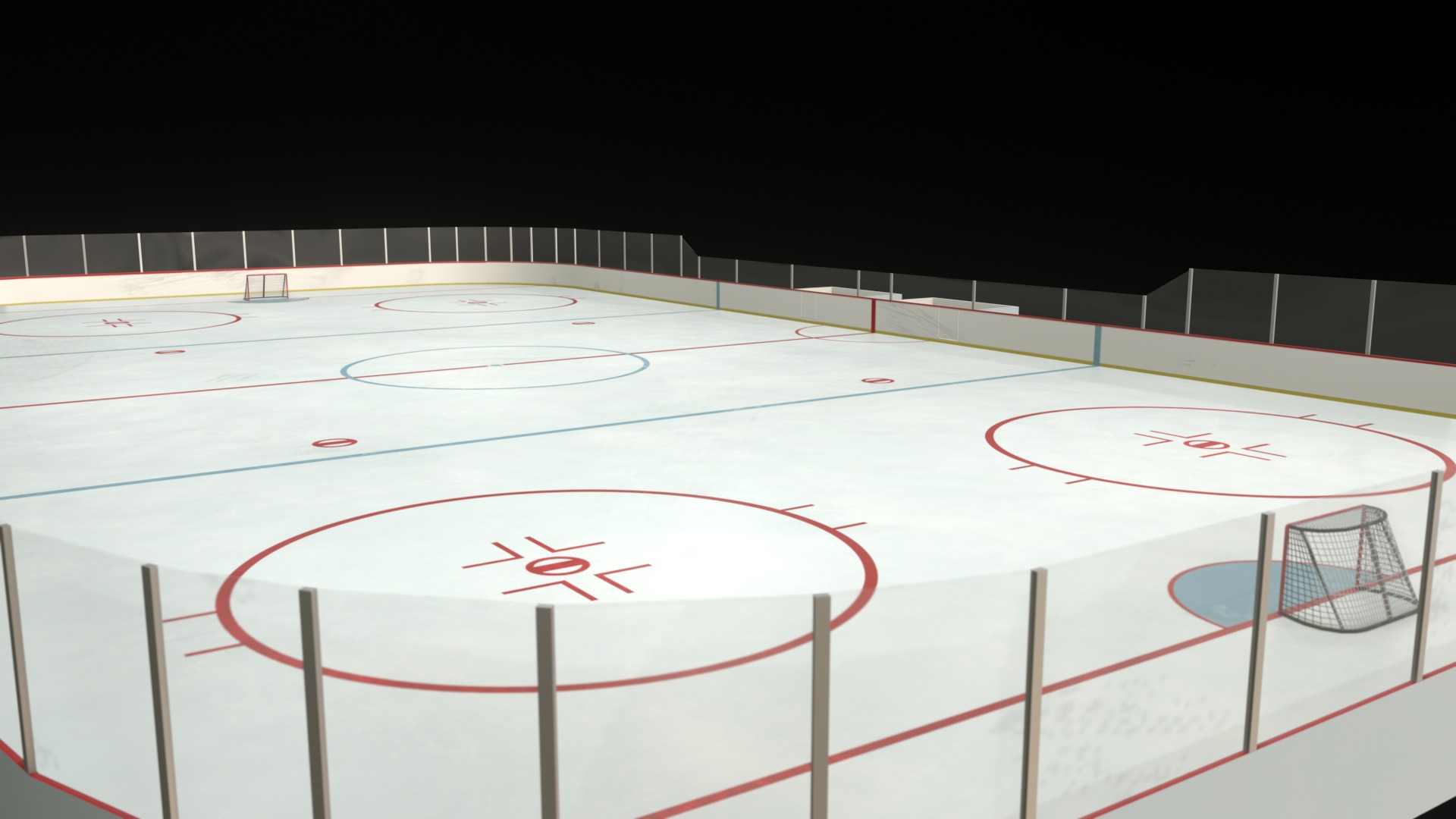 Ice Hockey Rink Low-poly 3D model_5