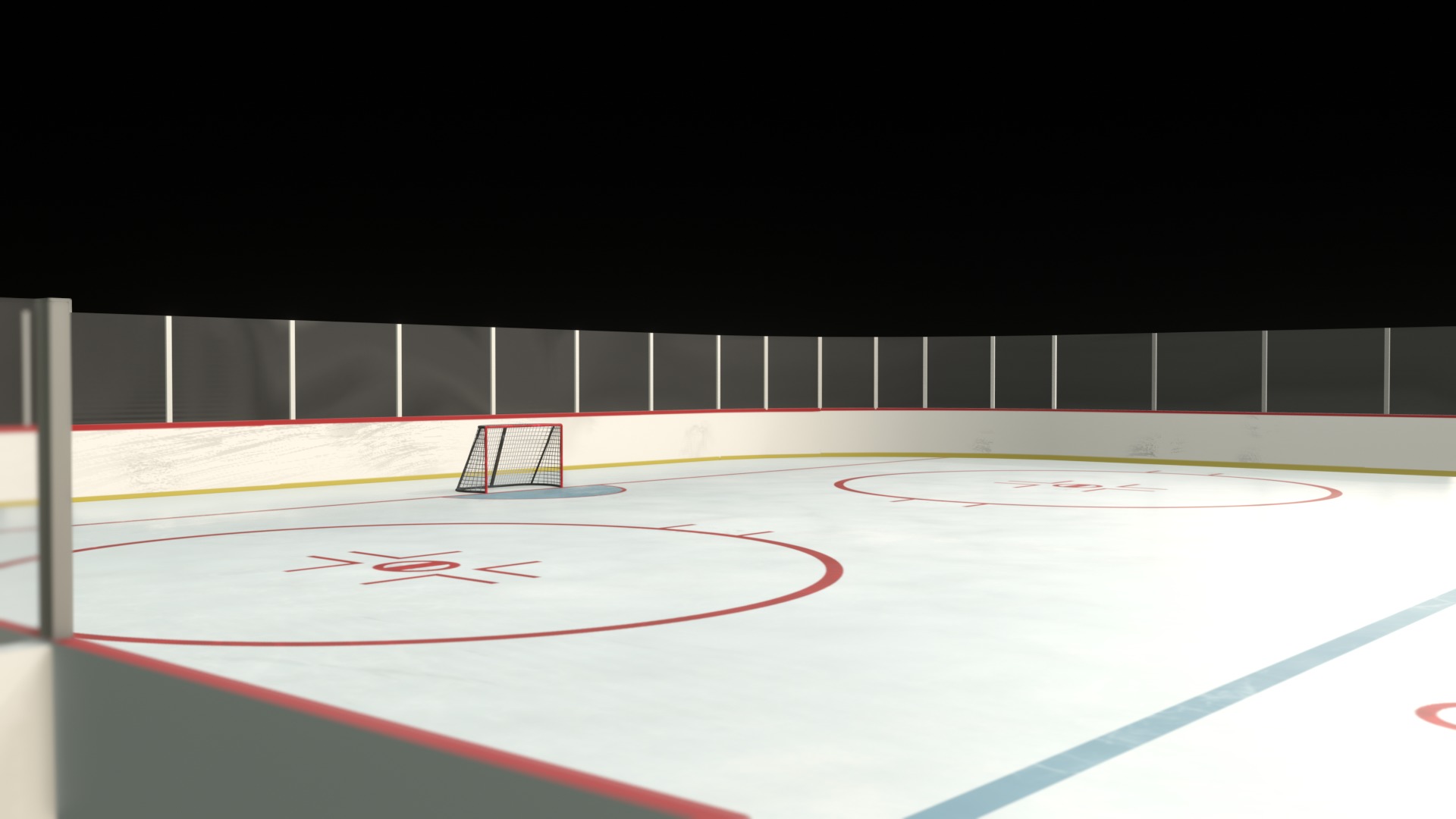 Ice Hockey Rink Low-poly 3D model_6