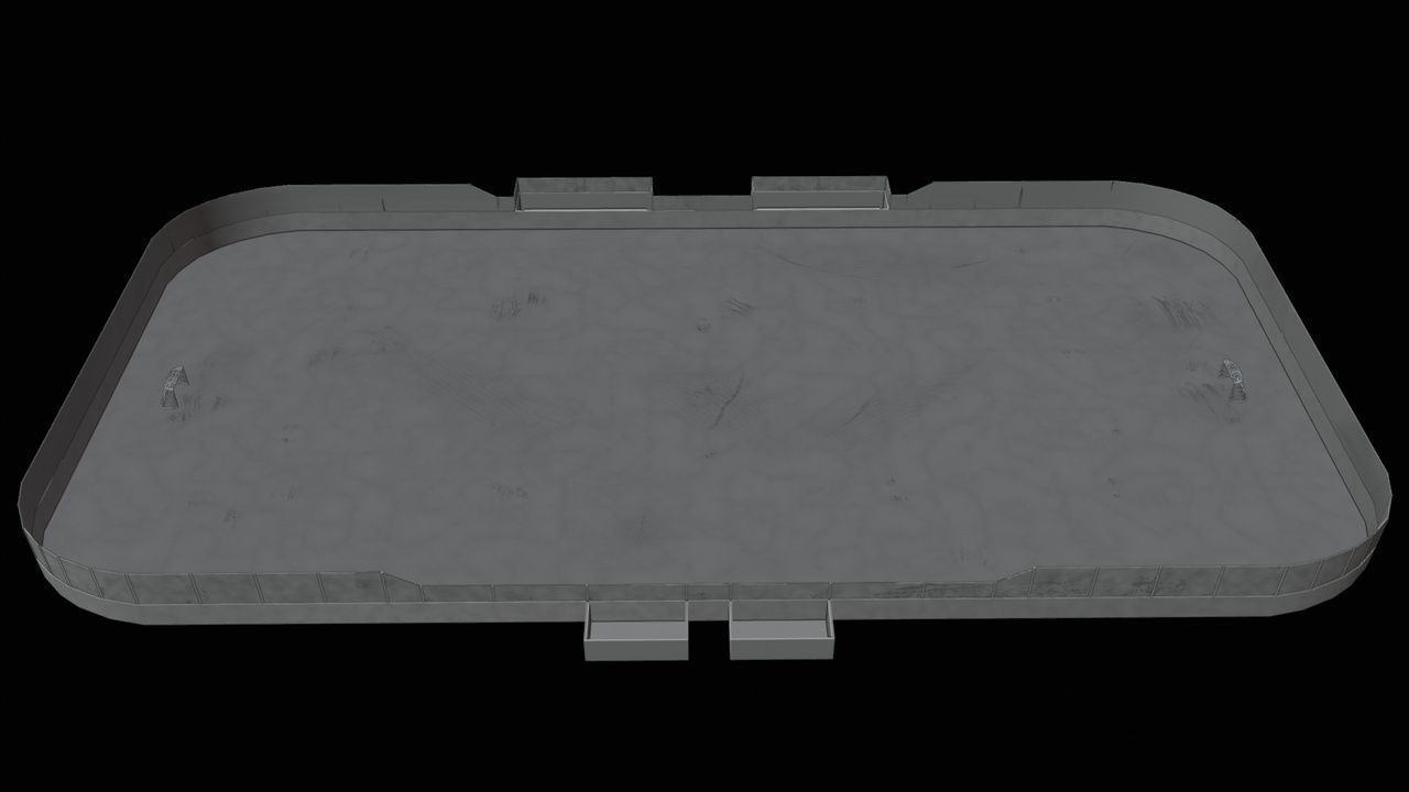 Ice Hockey Rink Low-poly 3D model_9