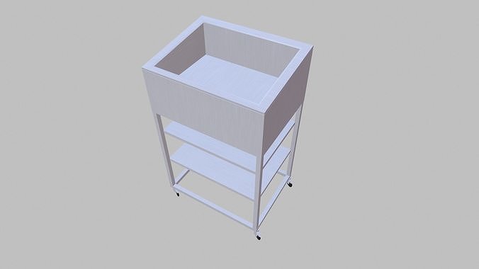 Table Trolley Low-poly 3D model