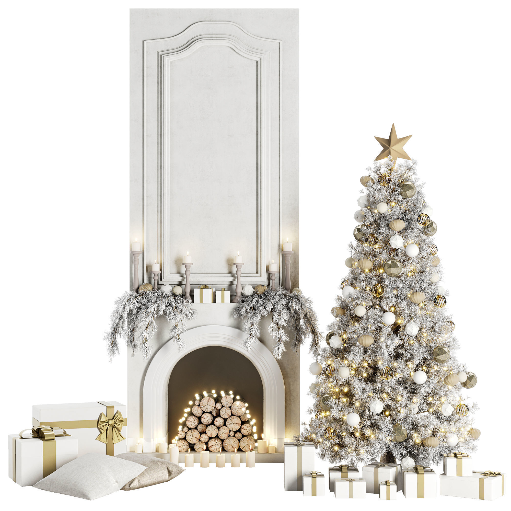 Christmas Decoration Set 04  3D model_1