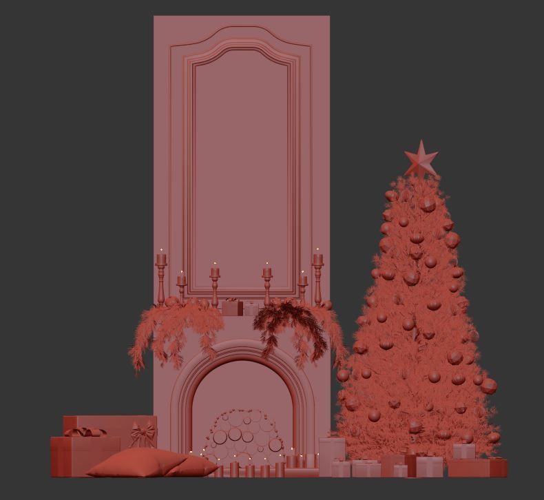 Christmas Decoration Set 04  3D model_14