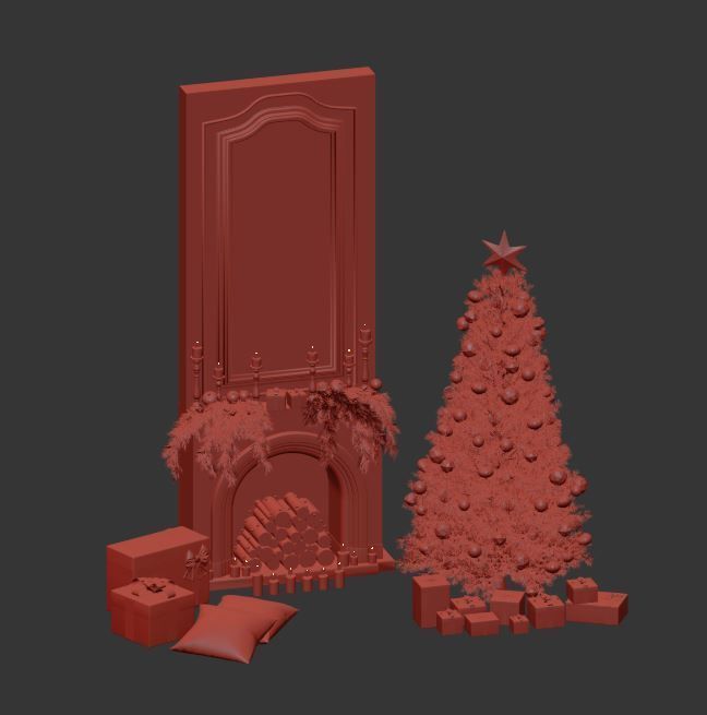 Christmas Decoration Set 04  3D model_13