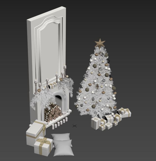 Christmas Decoration Set 04  3D model_8