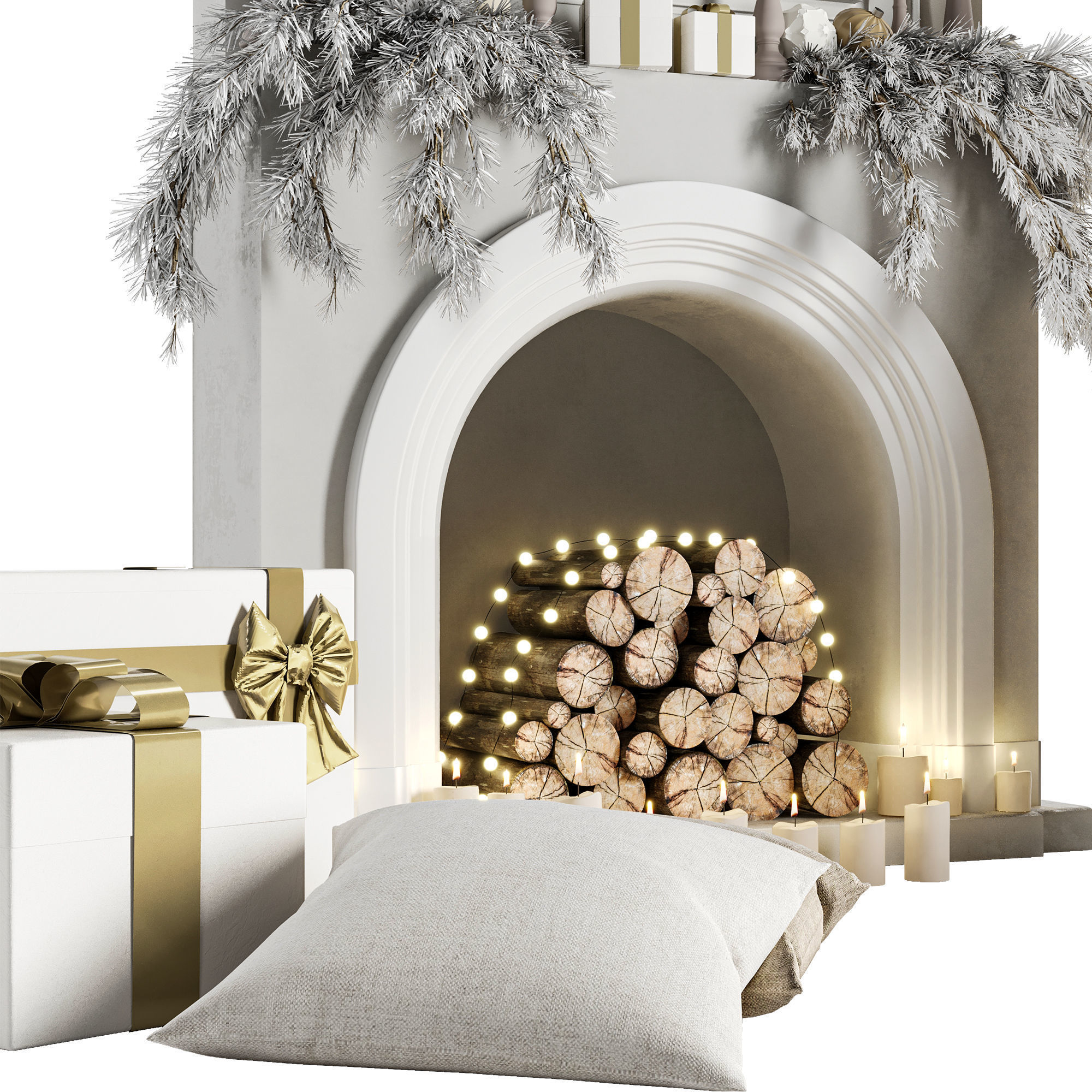 Christmas Decoration Set 04  3D model_4