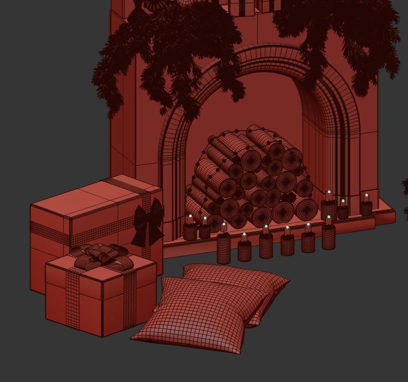 Christmas Decoration Set 04  3D model_19