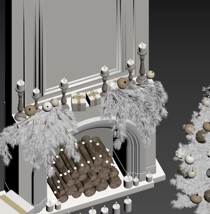 Christmas Decoration Set 04  3D model_10