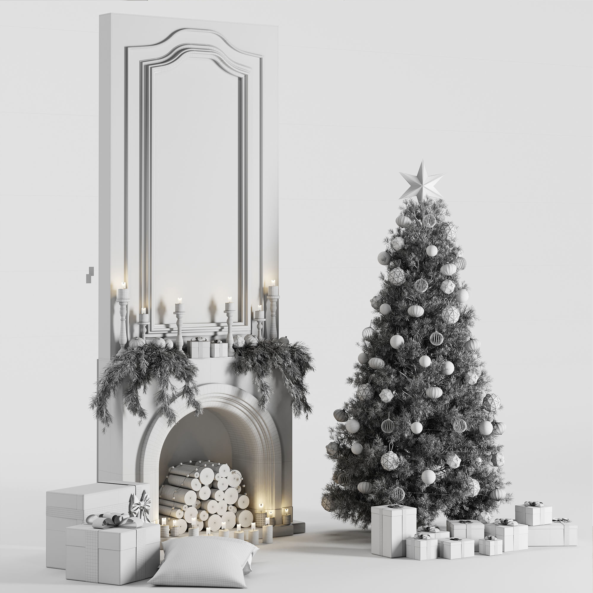 Christmas Decoration Set 04  3D model_6