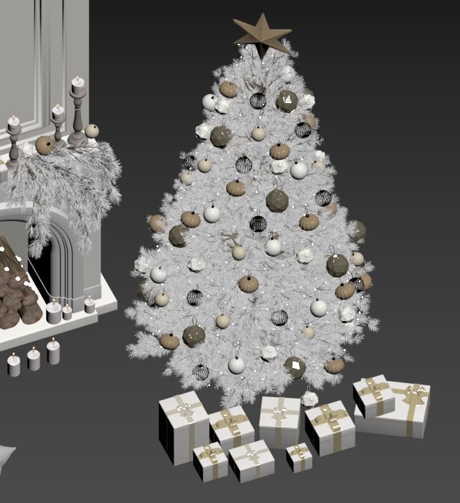 Christmas Decoration Set 04  3D model_15