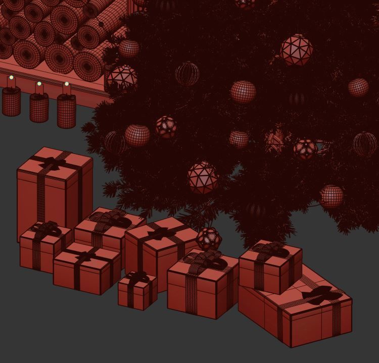 Christmas Decoration Set 04  3D model_16