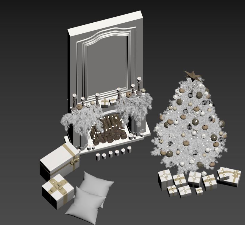 Christmas Decoration Set 04  3D model_18