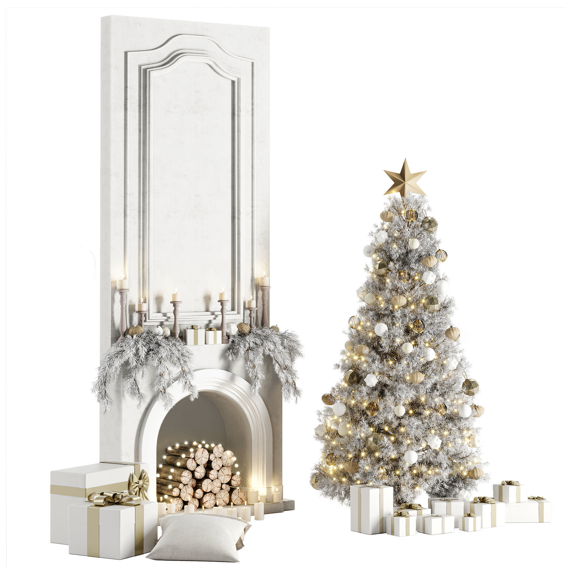 Christmas Decoration Set 04  3D model_2