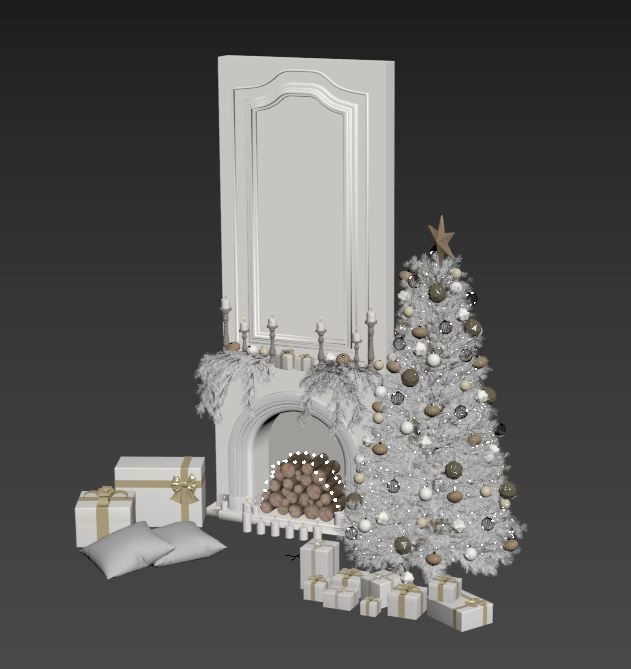 Christmas Decoration Set 04  3D model_7