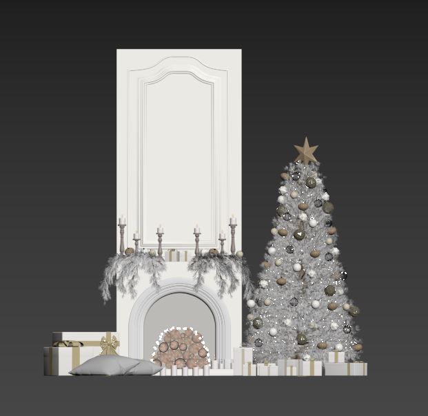 Christmas Decoration Set 04  3D model_9