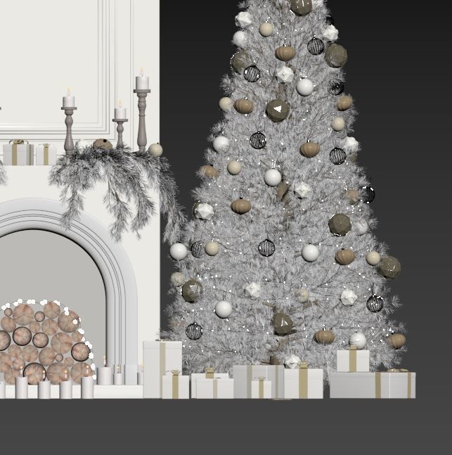 Christmas Decoration Set 04  3D model_12