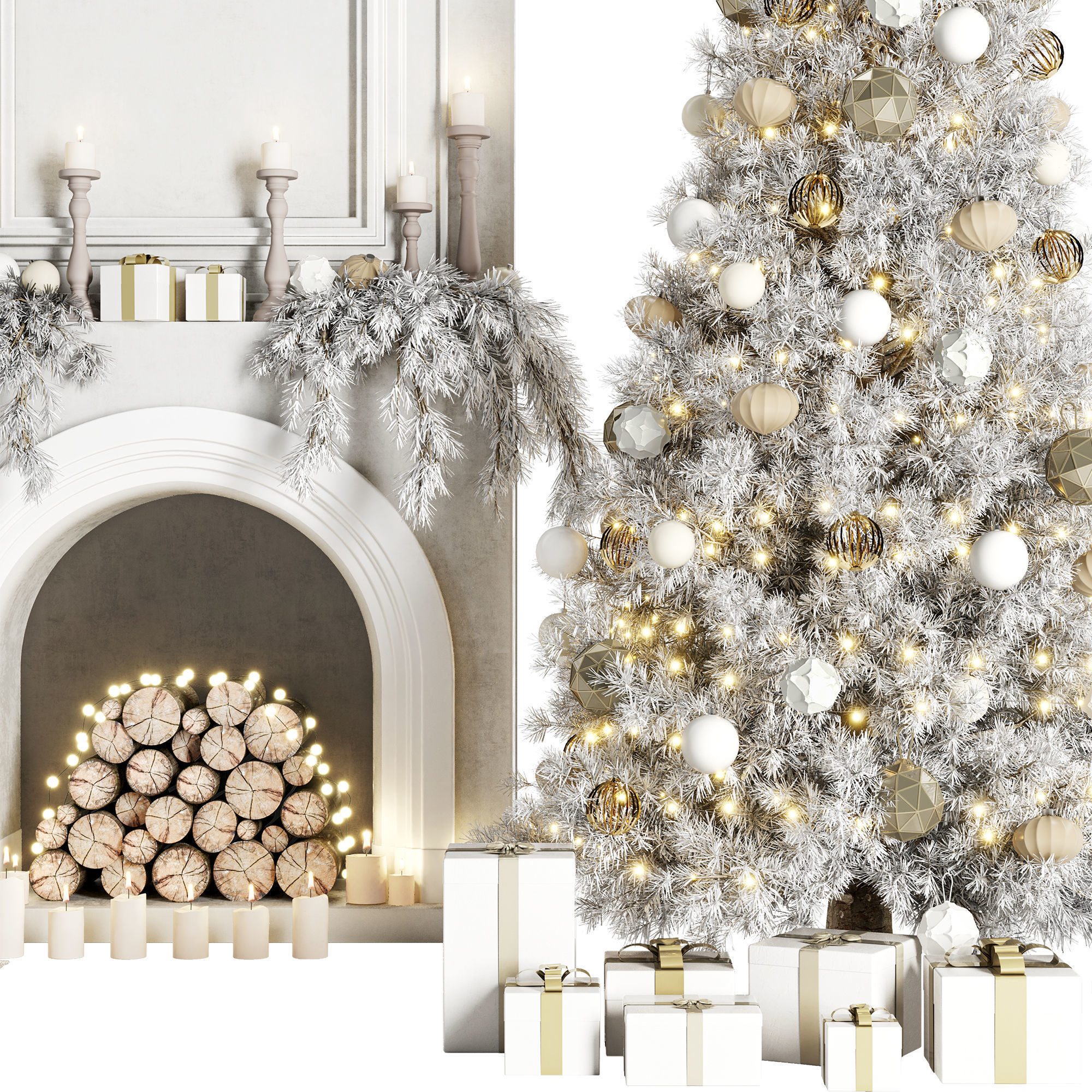 Christmas Decoration Set 04  3D model_5