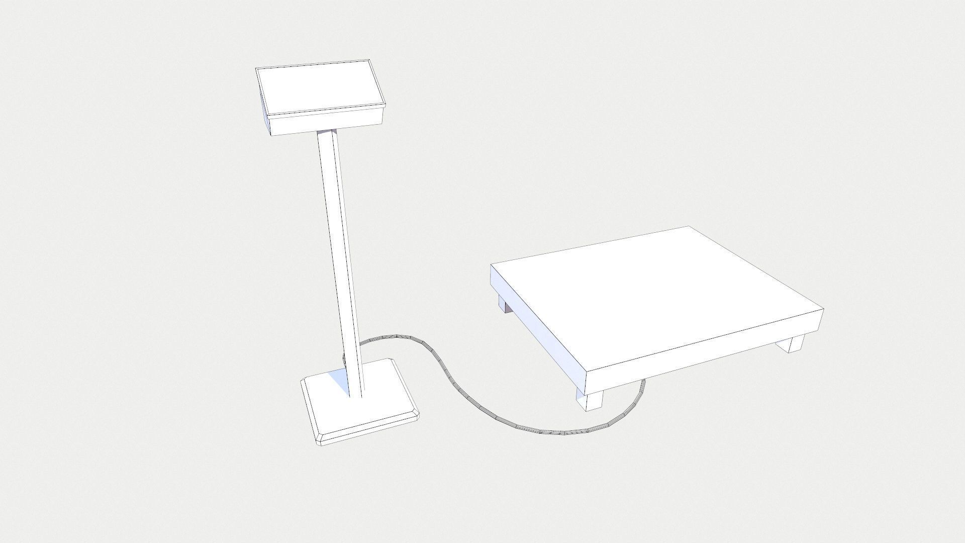 Weighing Machine Low-poly 3D model_9