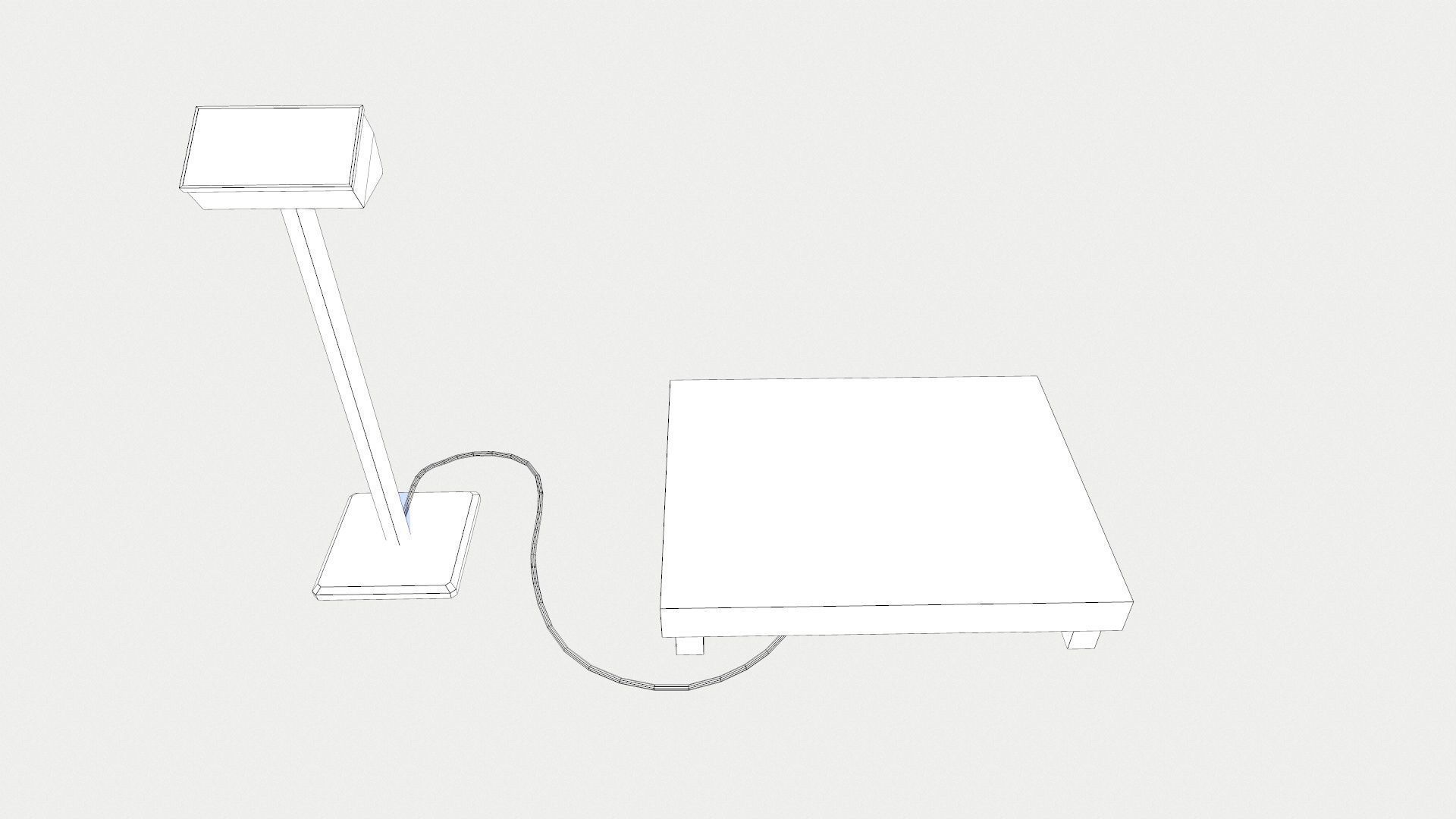 Weighing Machine Low-poly 3D model_8