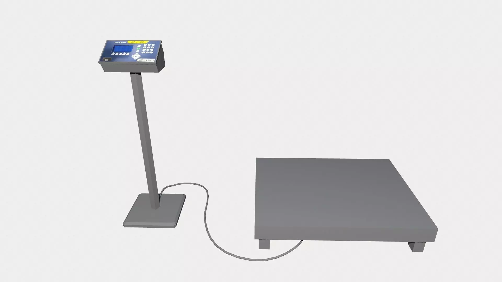 Weighing Machine Low-poly 3D model_0