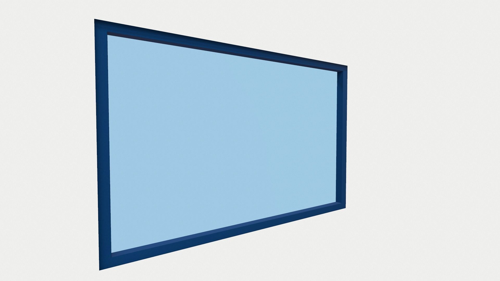 Window Frame and Glass Low-poly 3D model_2