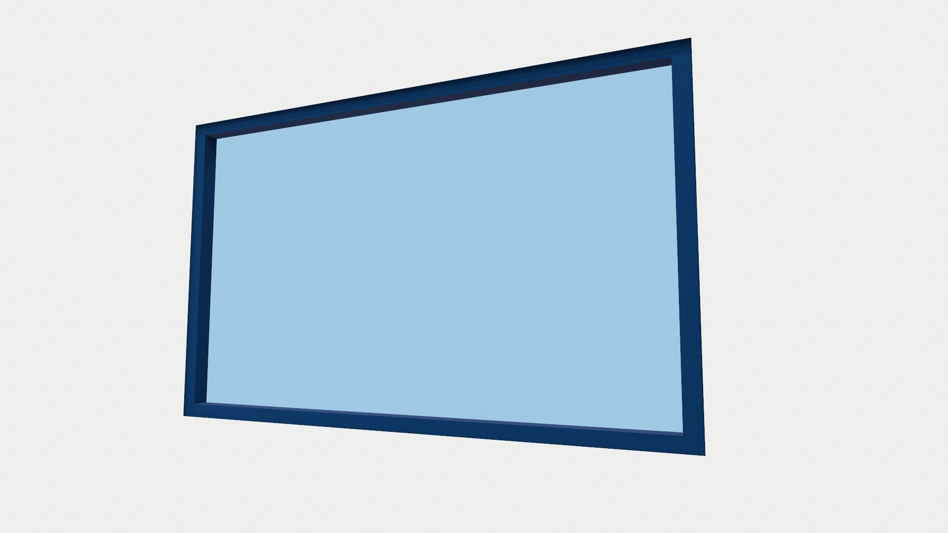 Window Frame and Glass Low-poly 3D model_5