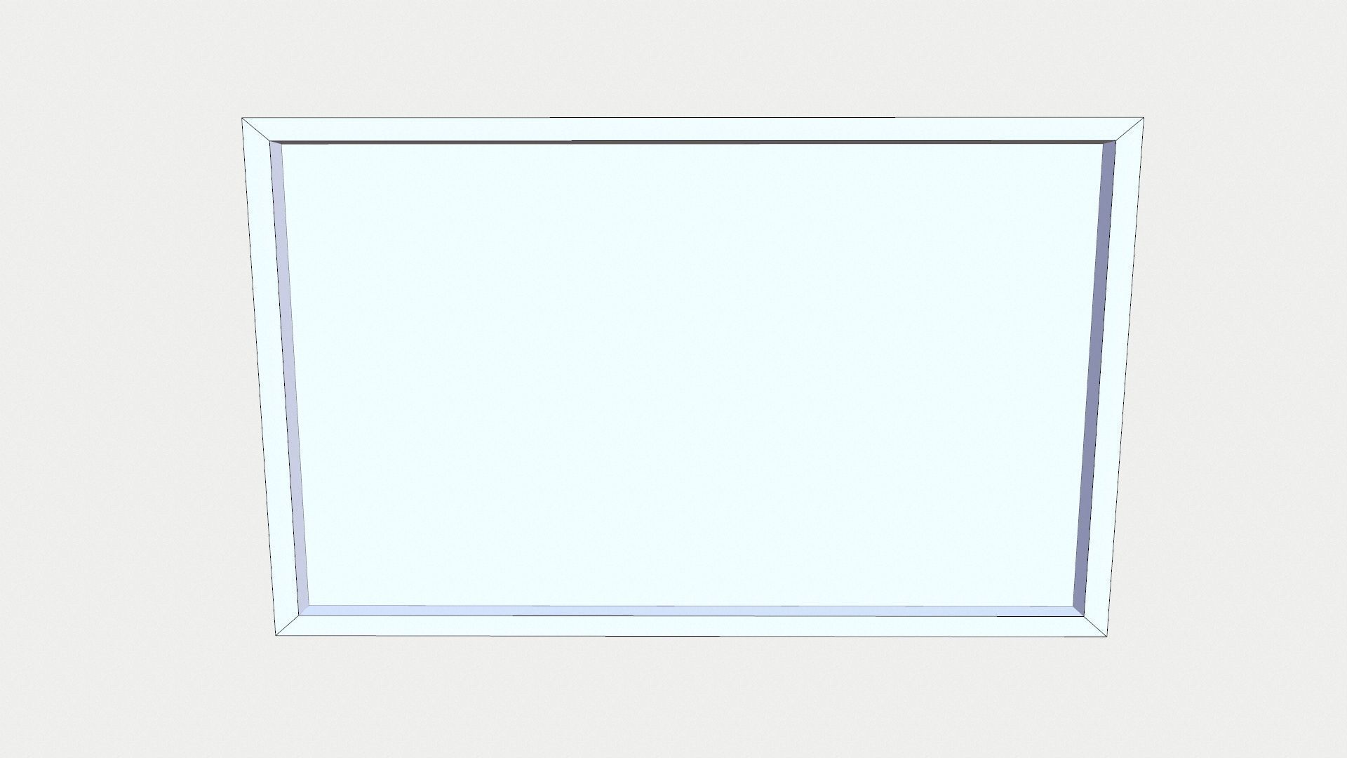 Window Frame and Glass Low-poly 3D model_8