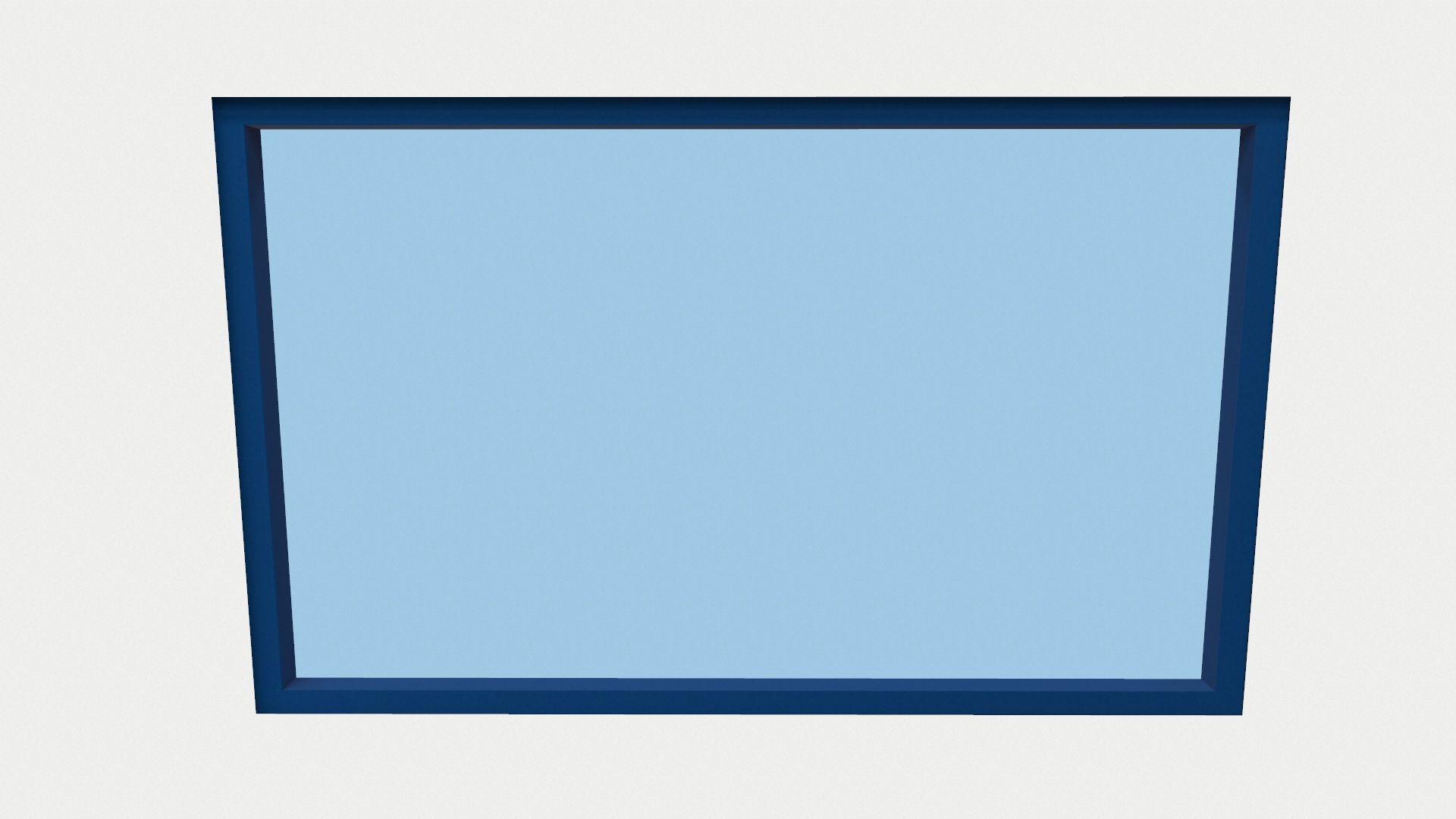 Window Frame and Glass Low-poly 3D model_7