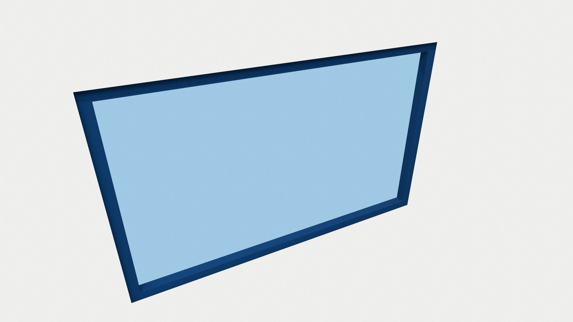 Window Frame and Glass Low-poly 3D model_3