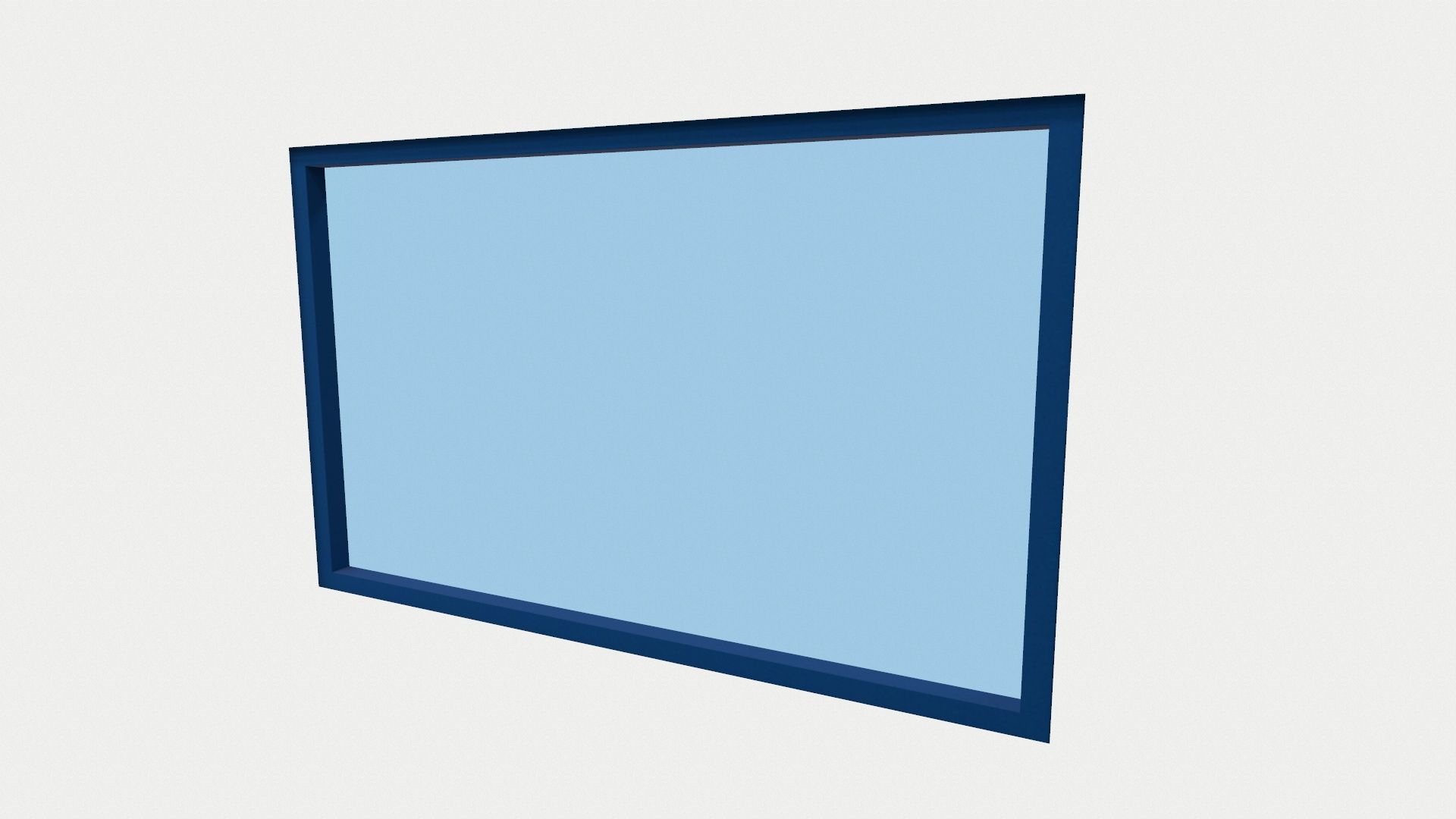 Window Frame and Glass Low-poly 3D model_4