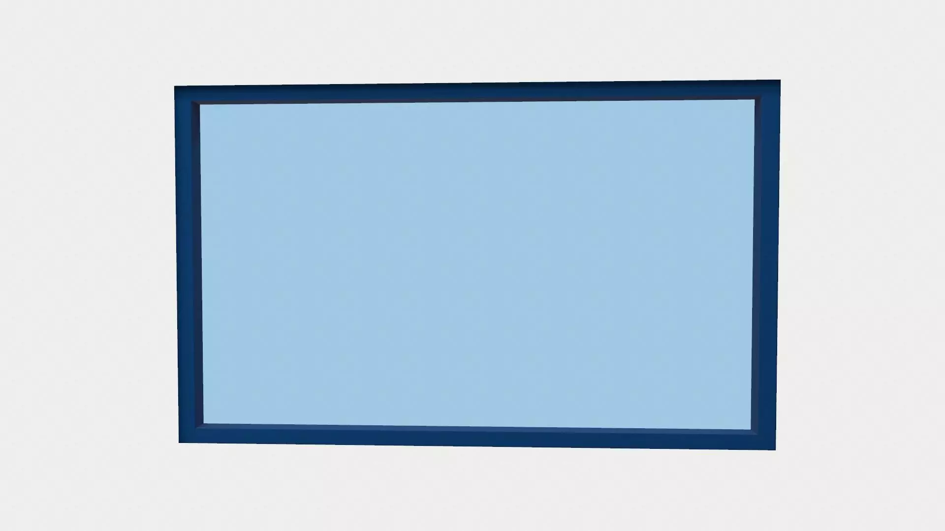 Window Frame and Glass Low-poly 3D model_0