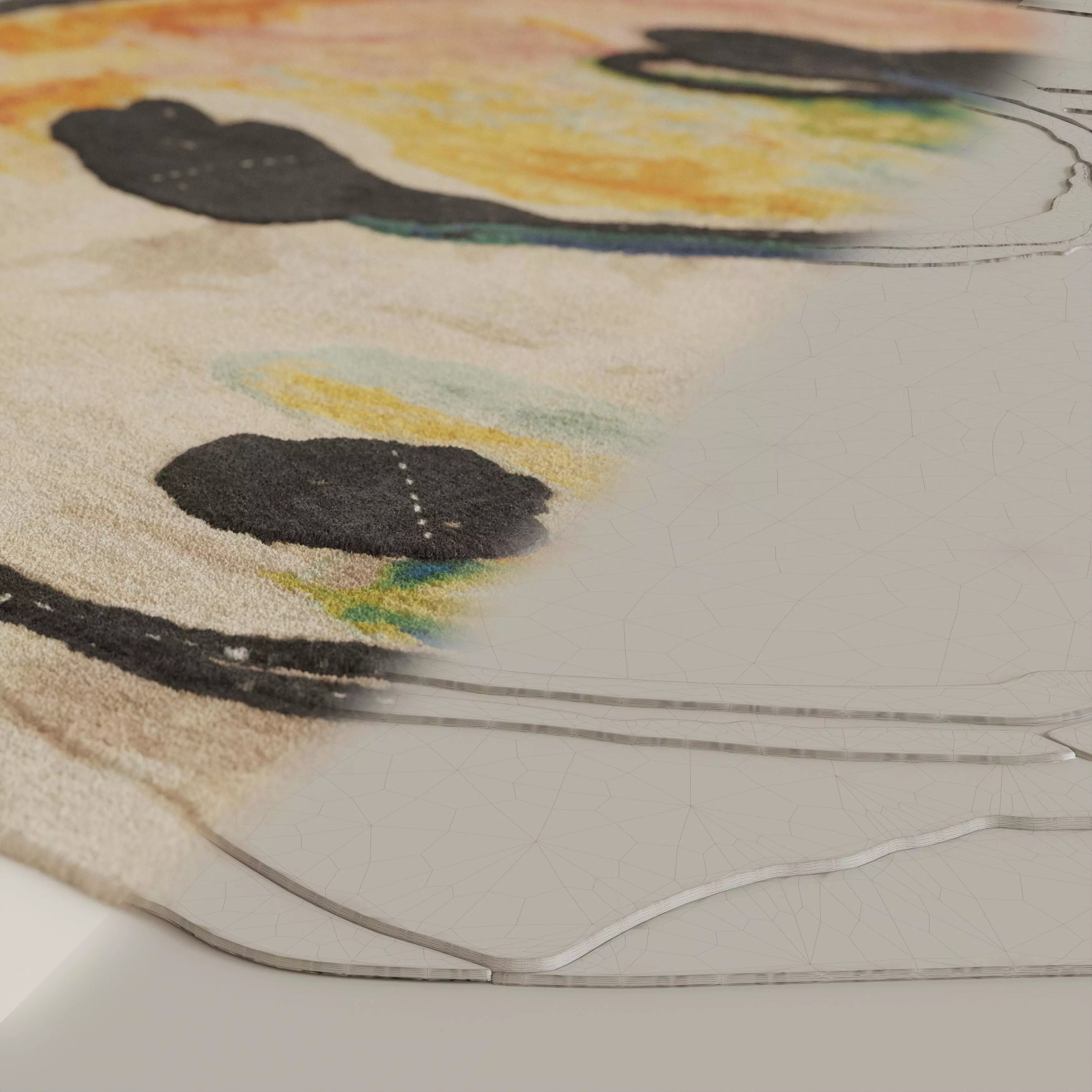 Winter Still Life Collection Doodles Carpet For CC TAPIS 3D model_0