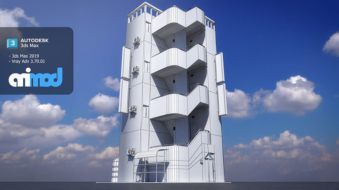 Japanese Building 0022 3D model 6